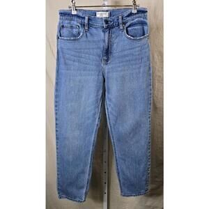 Abercrombie & Fitch Womens Jeans 26/2L Black Tapered The Mom High Rise Curve